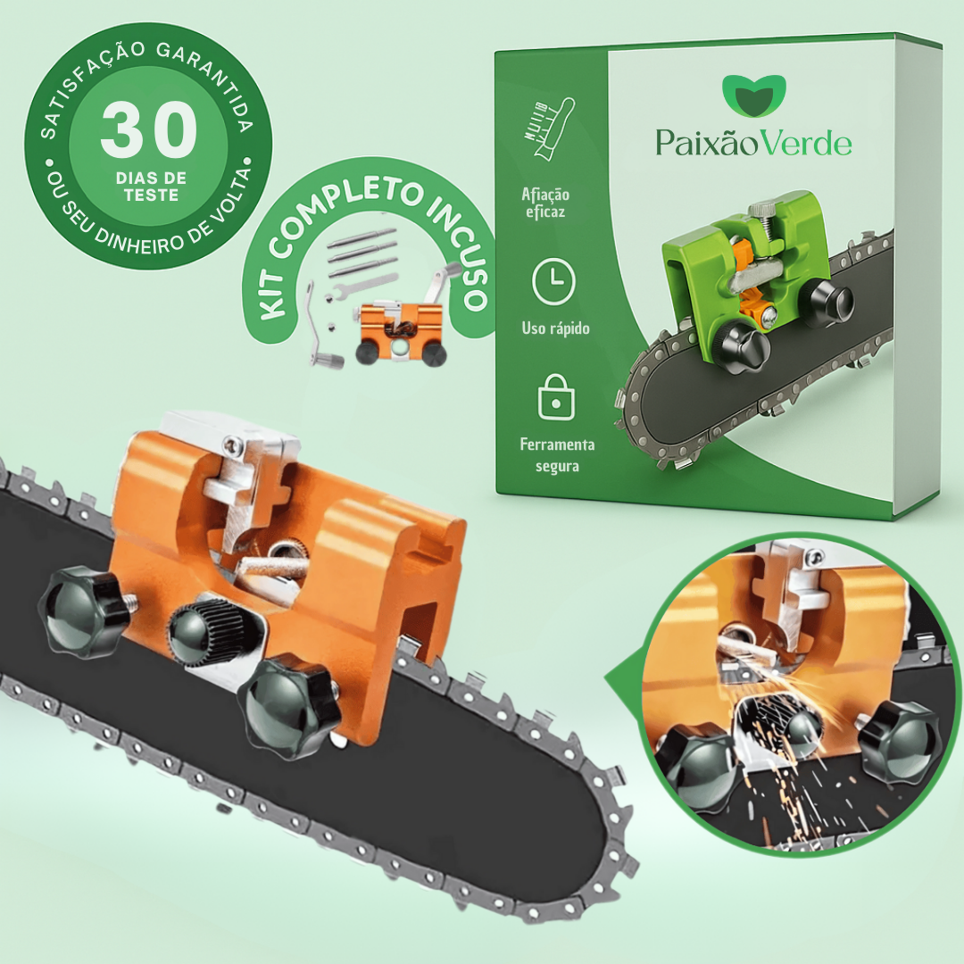 Afiador de Corrente de Motosserra - AfiaMax Paixão Verde