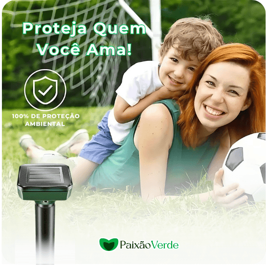 Espanta Pombo, Morcegos e Outras Pragas - Repelente Solar Ultra Sônico Paixão Verde