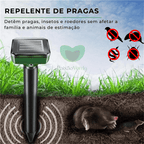 Espanta Pombo, Morcegos e Outras Pragas - Repelente Solar Ultra Sônico Paixão Verde